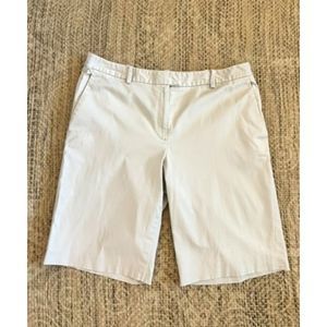 Brooks Brothers Women's Size 14 Tan Stretch Cotton Twill Bermuda Shorts